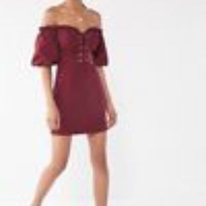 I Am Gia Burgundy Alya Dress Large - image 1